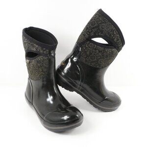 Bogs Women's Farm Boots Size 8 Classic Mid Waterproof Floral Rubber Winter